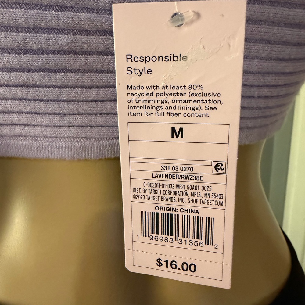 Target Lilac Ribbed Bralette - Picture 3 of 3